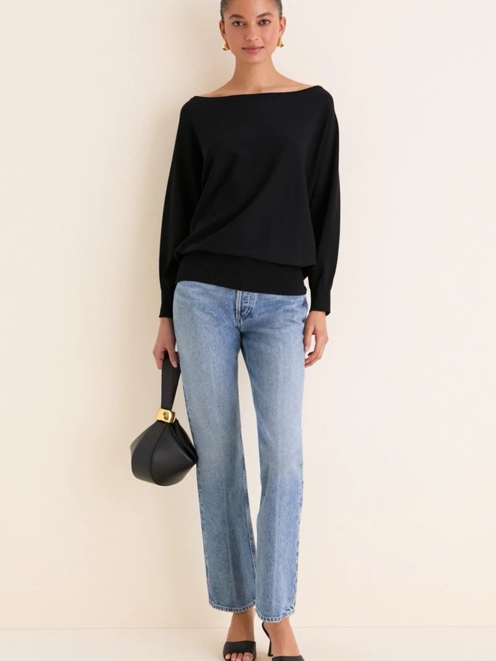 NWT Tuckernuck Black Wide Neck Valencia Sweater
Black / S